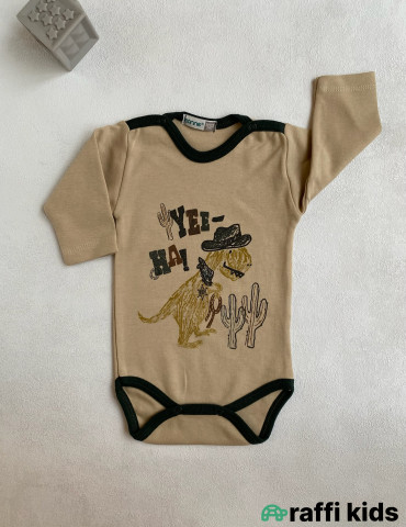 Yeah dino uzunqol body-Türkiyə istehsalı pambıq uşaq geyimi|Raffikids 2