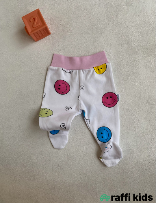 Smile tək şalvar -Türkiyə istehsalı pambıq uşaq geyimi|Raffi Kids
