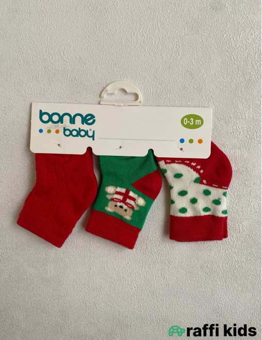 Yeni il corab 3-lü set -Türkiyə istehsalı pambıq uşaq geyimi|Raffi Kids