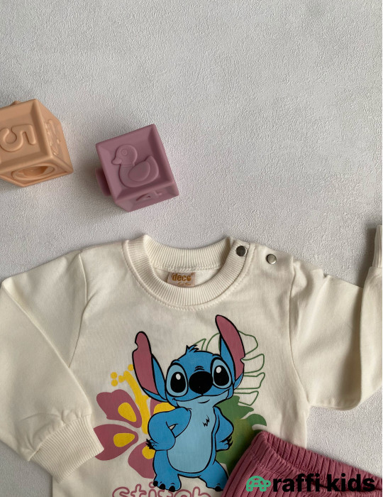 Dostum stitch 2-li dəst -Türkiyə istehsalı pambıq uşaq geyimi|Raffi Kids
