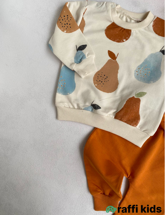 Şirin armudlar 2-li dəst -Türkiyə istehsalı pambıq uşaq geyimi|Raffi Kids