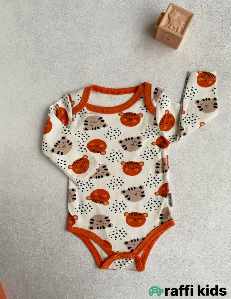 Balaca pələng 3-lü uzunqol body set -Türkiyə istehsalı pambıq uşaq geyimi|Raffi Kids