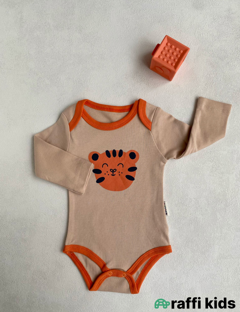Balaca pələng 3-lü uzunqol body set -Türkiyə istehsalı pambıq uşaq geyimi|Raffi Kids