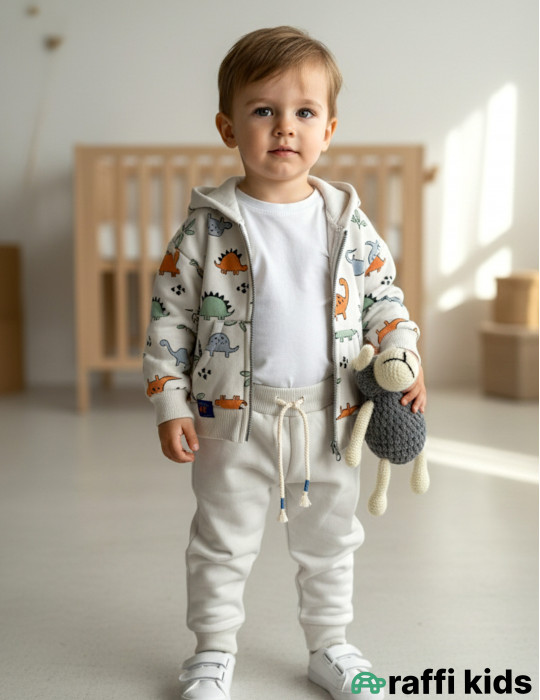 Dinosaurs hoody 2-li dəst -türkiyə istehsalı pambıq uşaq geyimi|Raffikids