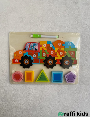 Taxta maşın və figurlar puzzle|Raffi Kids 2