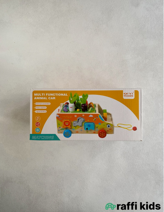 Taxta fermer maşını kök və balıqlarla|Raffi Kids
