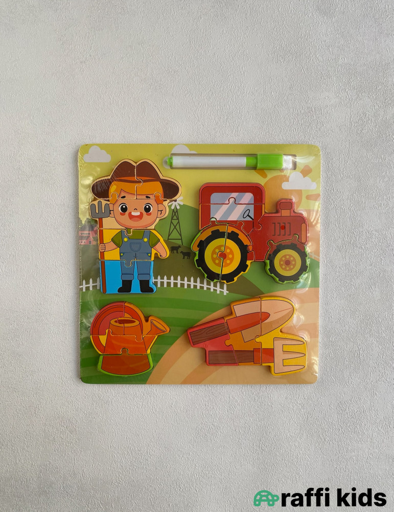 Fermer Taxta Puzzle – Uşaqlar üçün Təhsil Oyuncağı|Raffi Kids