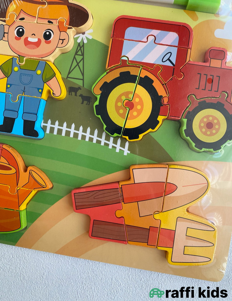 Fermer Taxta Puzzle – Uşaqlar üçün Təhsil Oyuncağı|Raffi Kids