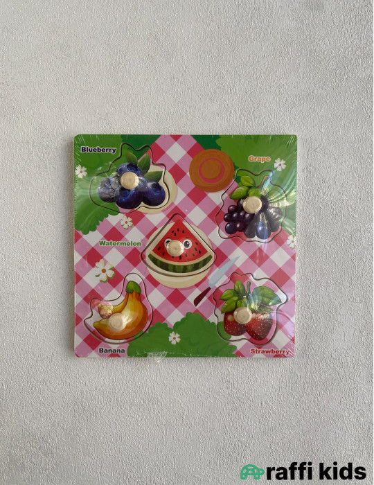 Meyvələr Taxta Puzzle – Uşaqlar üçün Maarifləndirici Oyuncaq|Raffi Kids