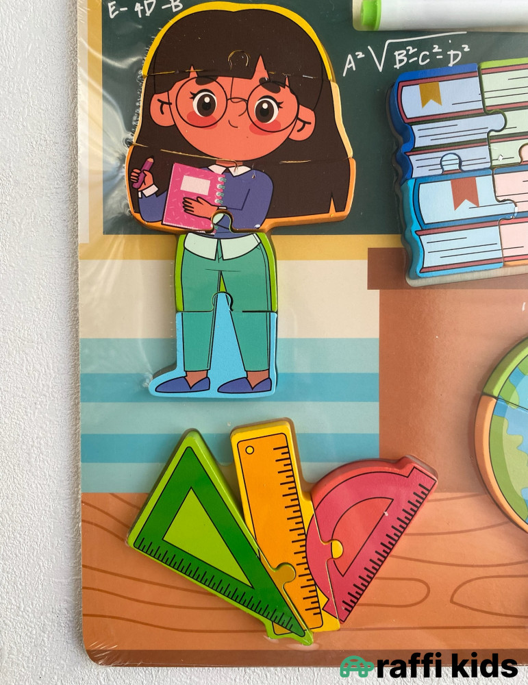 Müəllimə Taxta Puzzle – Uşaqlar üçün Təhsil Oyuncağı|Raffi Kids