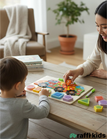 Taxta maşın və figurlar puzzle|Raffi Kids