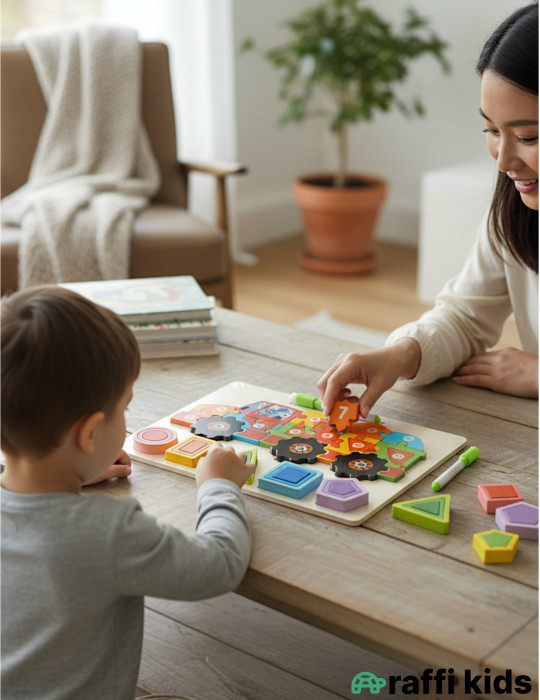 Taxta maşın və figurlar puzzle|Raffi Kids