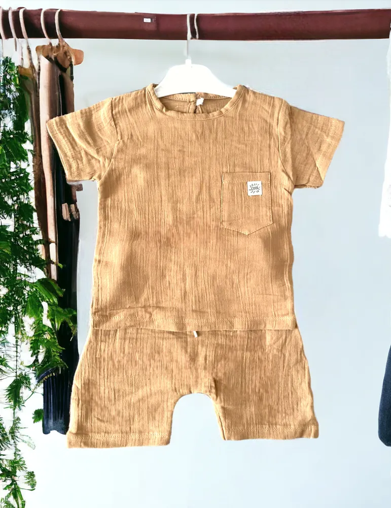 0-18 aylıq uşaqlar üçün yay sezon qisaqol sortik dəsti | sun and surf