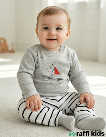 Balaca dənizçi pijama-türkiyə istehsalı pambıq uşaq geyimi|Raffi Kids