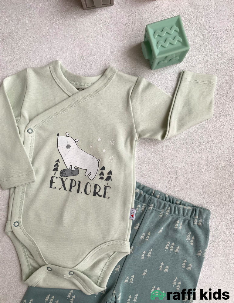 Explore 2-li dəst -Türkiyə istehsalı pambıq uşaq geyimi|Raffi Kids
