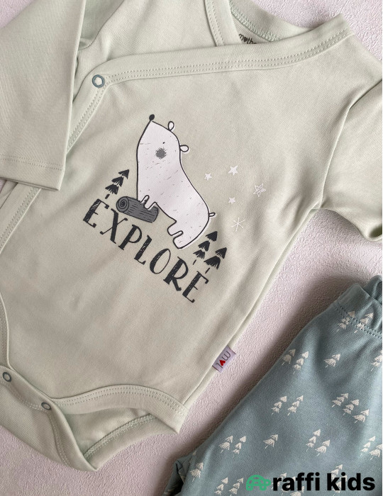 Explore 2-li dəst -Türkiyə istehsalı pambıq uşaq geyimi|Raffi Kids
