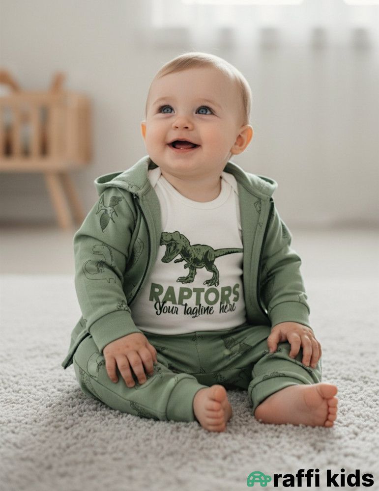 Raptors 3-lü dəst -Türkiyə istehsalı pambıq uşaq geyimi|Raffi Kids