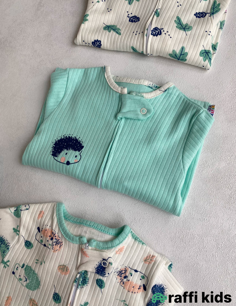 Kirpi dostlarım 3-lü tulum set -Türkiyə istehsalı pambıq uşaq geyimi|Raffi Kids