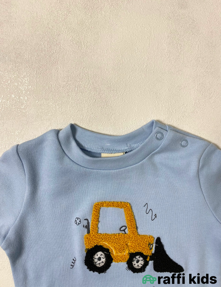 Traktor 2-li dəst-Türkiyə istehsalı pambıq uşaq geyimi|Raffi Kids