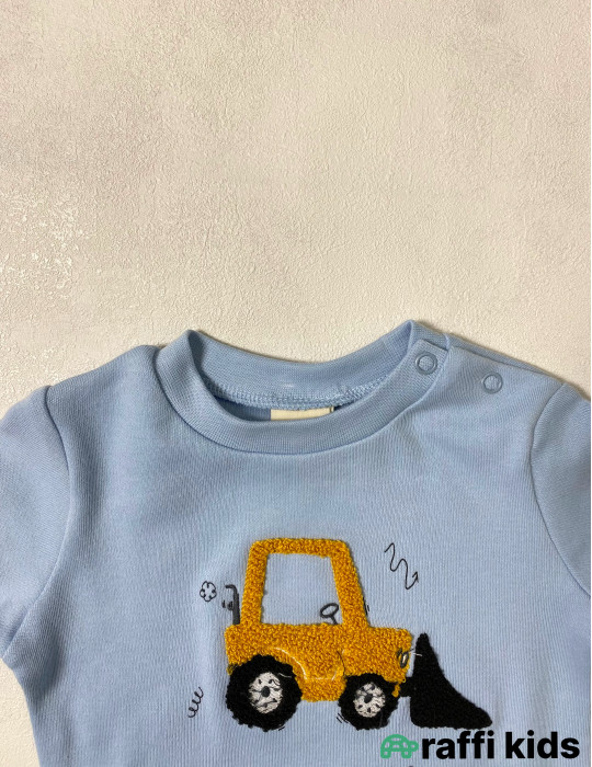 Traktor 2-li dəst-Türkiyə istehsalı pambıq uşaq geyimi|Raffi Kids