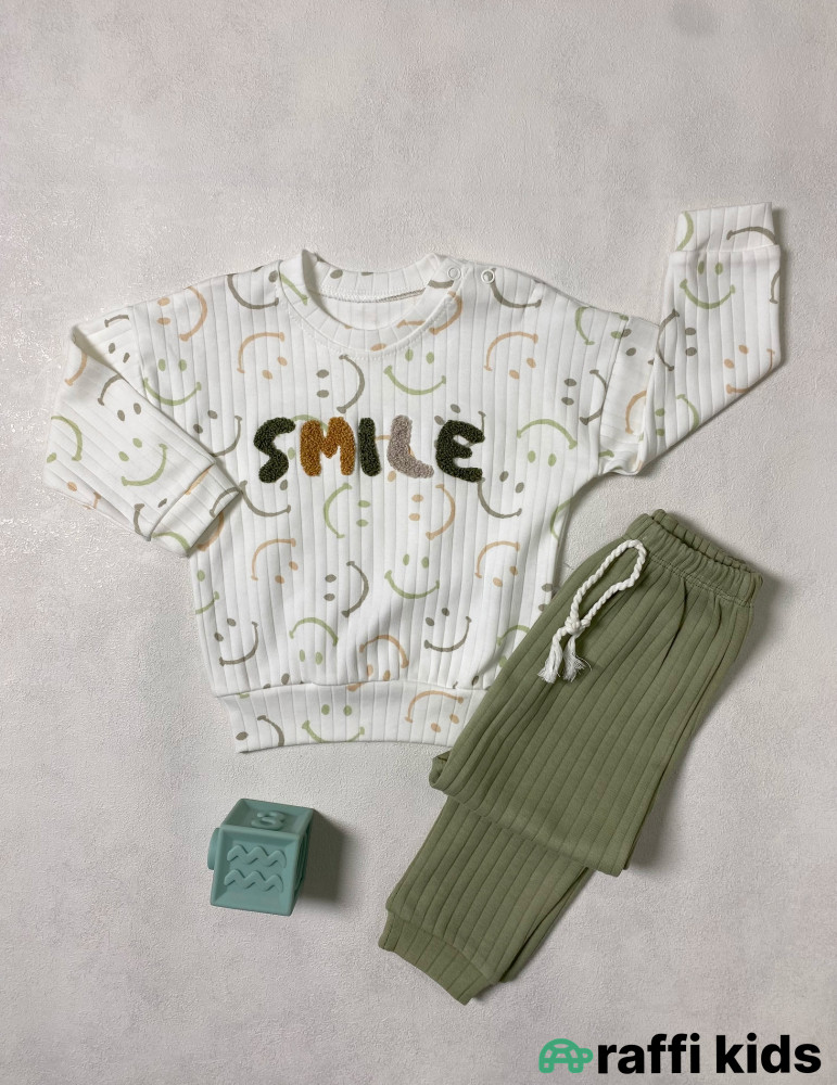Smile 2-li dəst -Türkiyə istehsalı pambıq uşaq geyimi|Raffi Kids