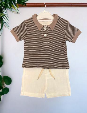 0-18 aylıq uşaqlar üçün yay sezon qisaqol sortik dəsti | sun and surf 2