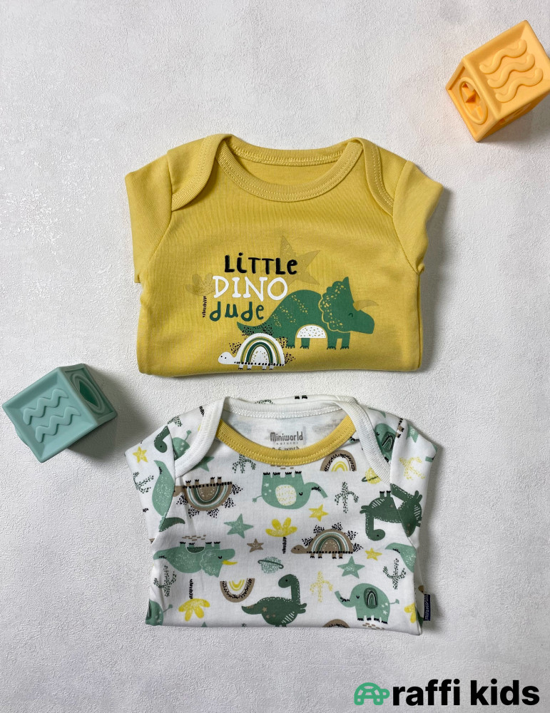 Little dino 2-li uzunqol body set -Türkiyə istehsalı pambıq uşaq geyimi|Raffi Kids