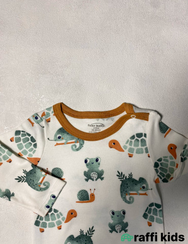 Heyvanlar aləmi uzunqol body -Türkiyə istehsalı pambıq uşaq geyimi|Raffi Kids 2