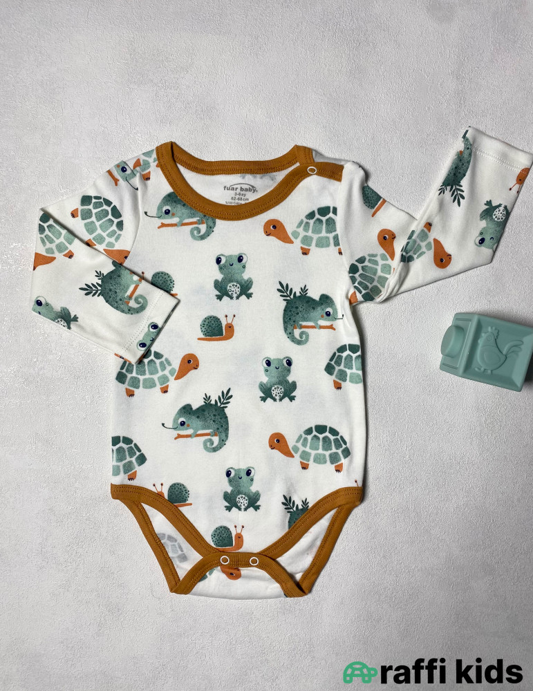 Heyvanlar aləmi uzunqol body -Türkiyə istehsalı pambıq uşaq geyimi|Raffi Kids