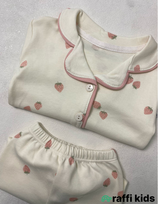 Şirin çiyələk pijama -Türkiyə istehsalı pambıq uşaq geyimi|Raffi Kids