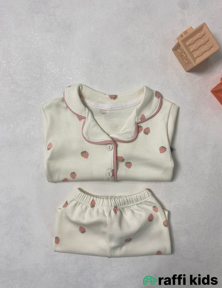 Şirin çiyələk pijama -Türkiyə istehsalı pambıq uşaq geyimi|Raffi Kids