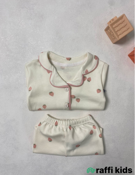 Şirin çiyələk pijama -Türkiyə istehsalı pambıq uşaq geyimi|Raffi Kids