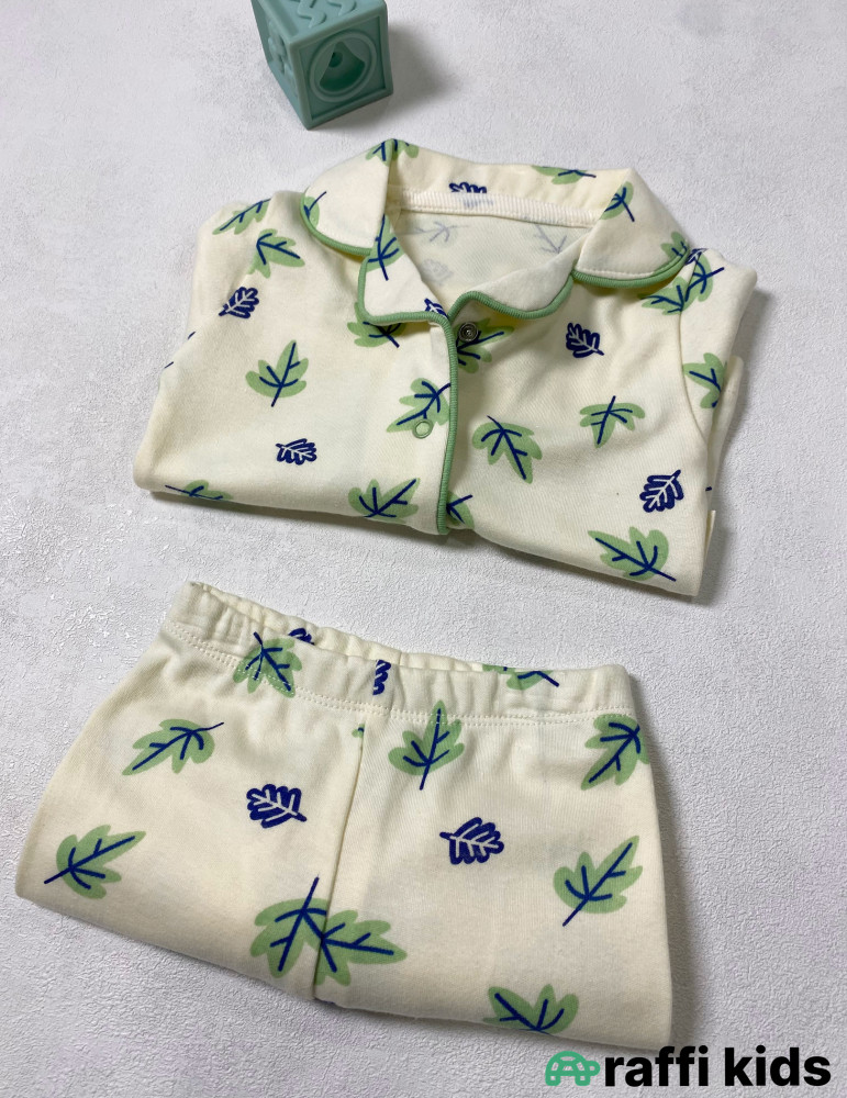 Yarpaqlar pijama dəsti -Türkiyə istehsalı pambıq uşaq geyimi|Raffi Kids