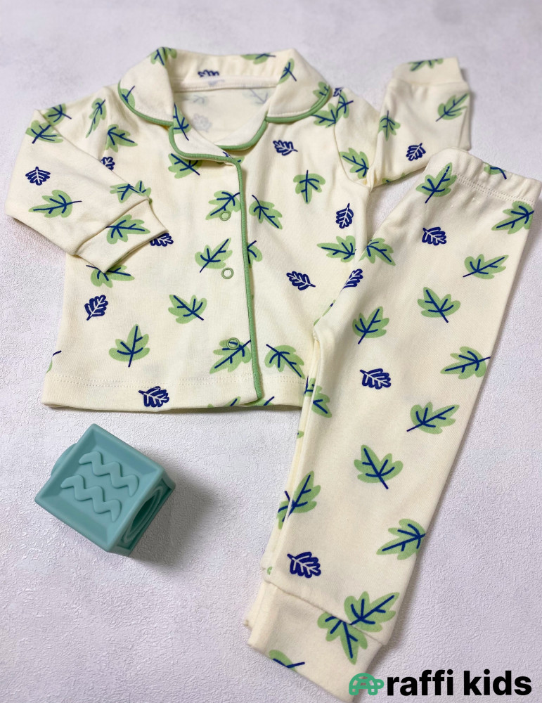 Yarpaqlar pijama dəsti -Türkiyə istehsalı pambıq uşaq geyimi|Raffi Kids