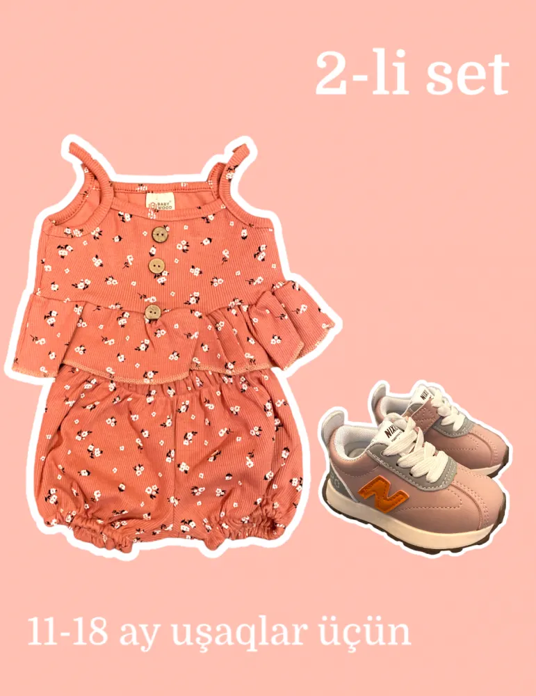 0-18 aylıq uşaqlar üçün yay sezon qisaqol sortik dəsti | sun and surf