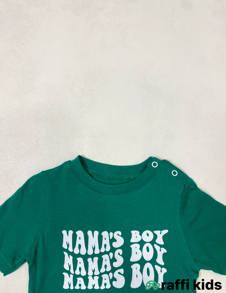 Mama's boy 2-li dəst -Türkiyə istehsalı pambıq uşaq geyimi|Raffi Kids