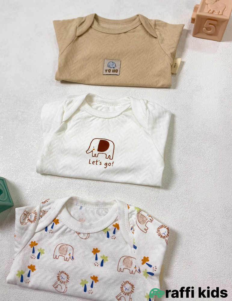 Yo-ho 3-lü uzunqol body set -Türkiyə istehsalı pambıq uşaq geyimi|Raffi Kids