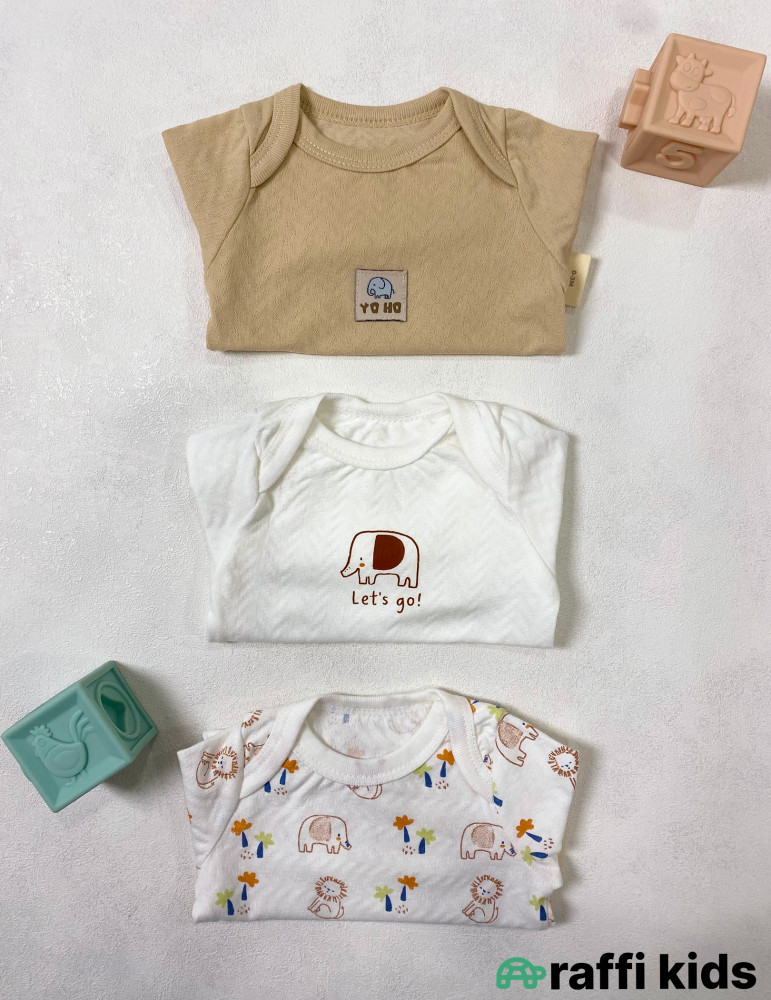 Yo-ho 3-lü uzunqol body set -Türkiyə istehsalı pambıq uşaq geyimi|Raffi Kids