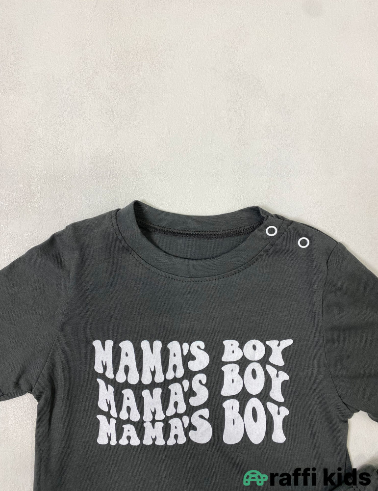 Mama's boy 2-li dəst -Türkiyə istehsalı pambıq uşaq geyimi|Raffi Kids