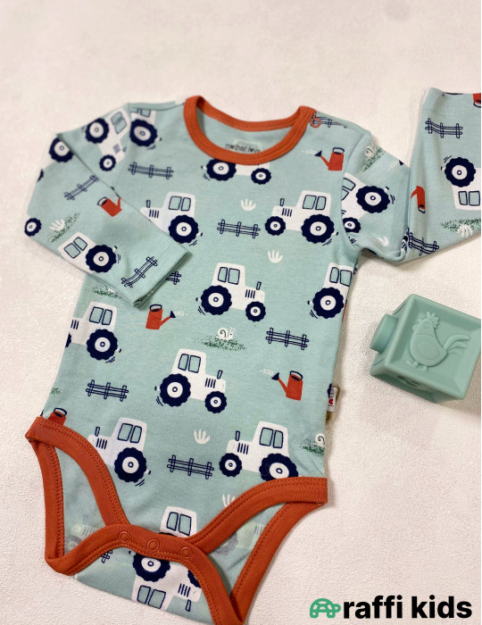 Traktor uzunqol body -Türkiyə istehsalı pambıq uşaq geyimi|Raffi Kids