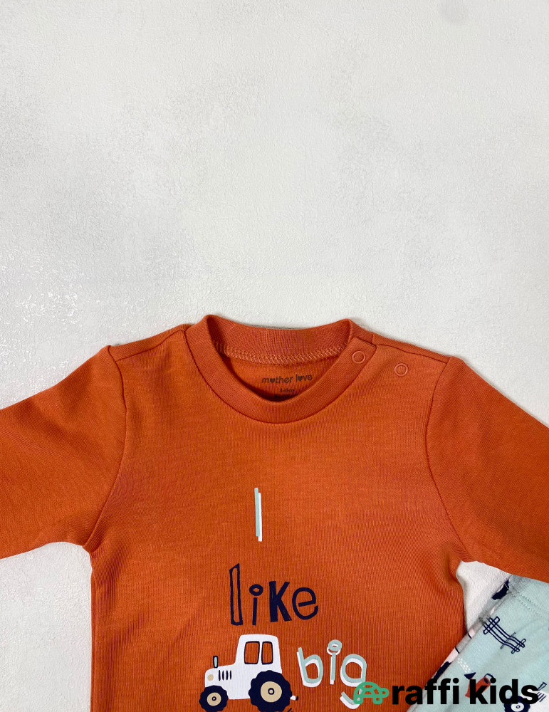 Traktor uzunqol body -Türkiyə istehsalı pambıq uşaq geyimi|Raffi Kids