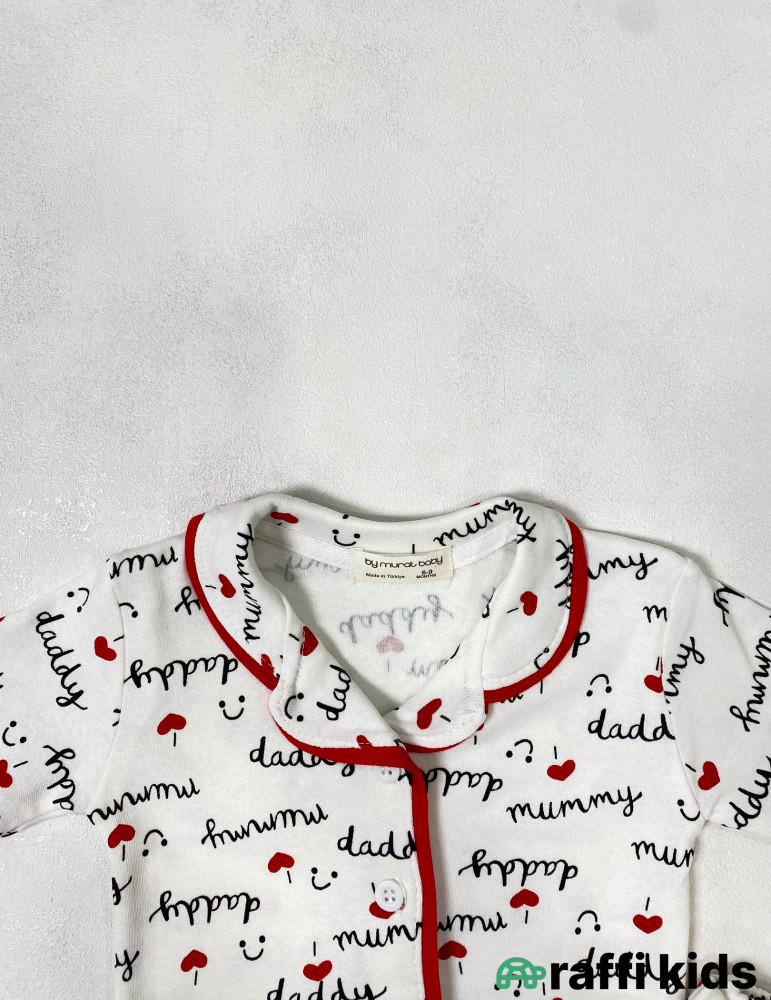 Mammy and daddy 2-li pijama dəst -Türkiyə istehsalı pambıq uşaq geyimi|Raffi Kids