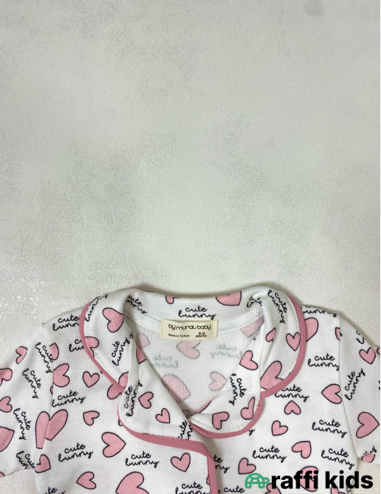 Cute bunny 2-li pijama dəst -Türkiyə istehsalı pambıq uşaq geyimi|Raffi Kids