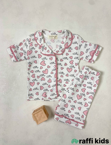Cute bunny 2-li pijama dəst -Türkiyə istehsalı pambıq uşaq geyimi|Raffi Kids