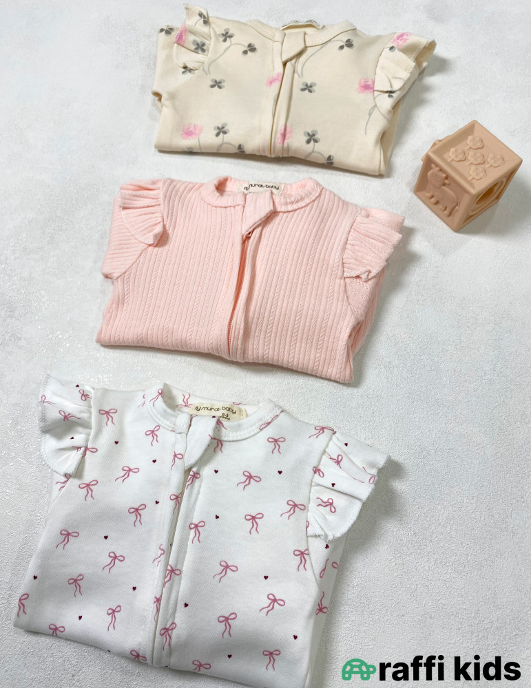 Celine 3-lü ayaqı bağlı tulum set -Türkiyə istehsalı pambıq uşaq geyimi|Raffi Kids