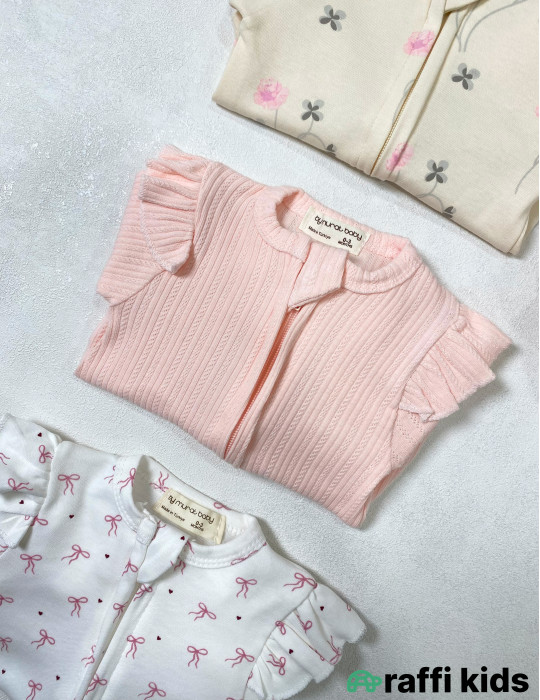 Celine 3-lü ayaqı bağlı tulum set -Türkiyə istehsalı pambıq uşaq geyimi|Raffi Kids