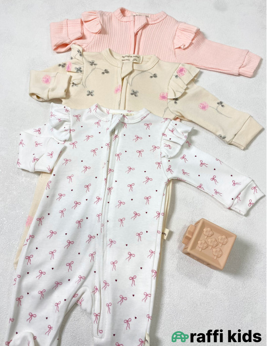 Celine 3-lü ayaqı bağlı tulum set -Türkiyə istehsalı pambıq uşaq geyimi|Raffi Kids