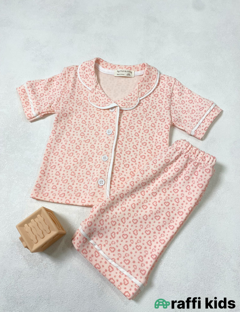 Sakura 2-li pijama dəst -Türkiyə istehsalı pambıq uşaq geyimi|Raffi Kids
