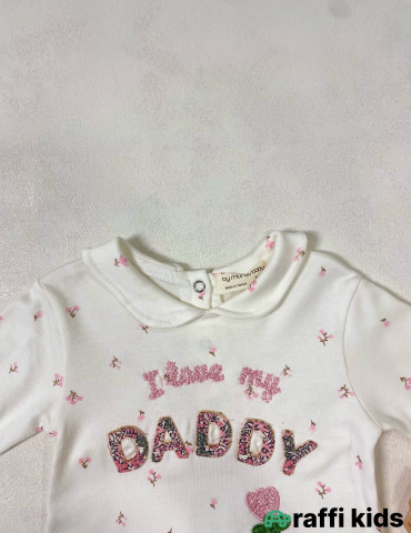 I love my daddy ayaqı bağlı tulum -Türkiyə istehsalı pambıq uşaq geyimi|Raffi Kids 2