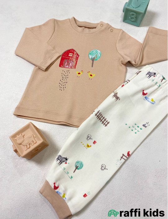 Sakit həyat 2-li pijama dəst -Türkiyə istehsalı pambıq uşaq geyimi|Raffi Kids